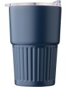 Tazas térmicas take-away de acero reciclado acanalado - 450ml