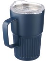 Tazas térmicas take-away de acero reciclado acanalado - 450ml