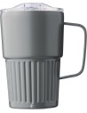 Tazas térmicas take-away de acero reciclado acanalado - 450ml