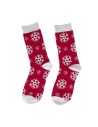 Calcetines de poliéster con diseño de copos de nieve