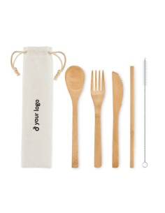 Set de cubiertos de bambú