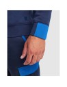 Jerséis bicolor con media cremallera y cuello alto para hombre