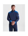 Jerséis bicolor con media cremallera y cuello alto para hombre
