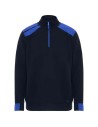 Jerséis bicolor con media cremallera y cuello alto para hombre