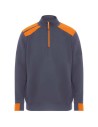 Jerséis bicolor con media cremallera y cuello alto para hombre