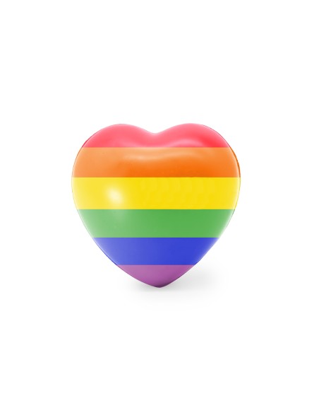 Antiestrés con forma de corazón y diseño LGTB