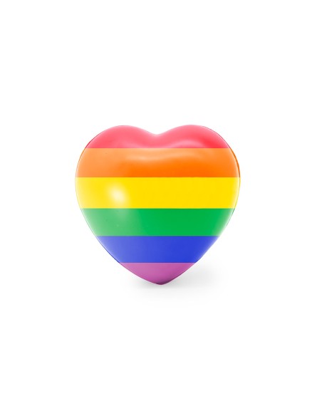 Antiestrés con forma de corazón y diseño LGTB