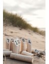 Juegos de madera con doce conos y un palo