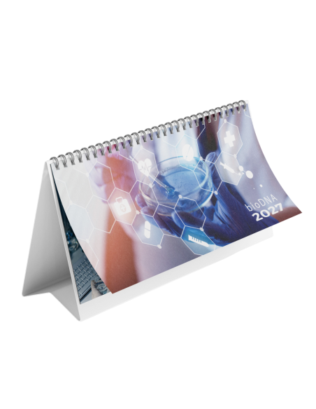 Calendarios horizontales con anillas de tamaño 22 x 10 cm - 100% personalizados