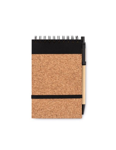 Cuadernos A6 con tapa de corcho y bolígrafo