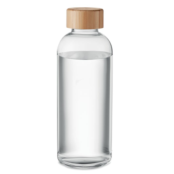 Botellas de vidrio con tapón de bambú 650 ml
