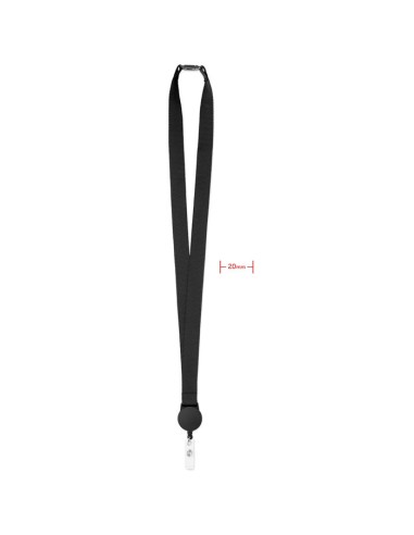 Lanyards de poliéster con clip metálico extensible