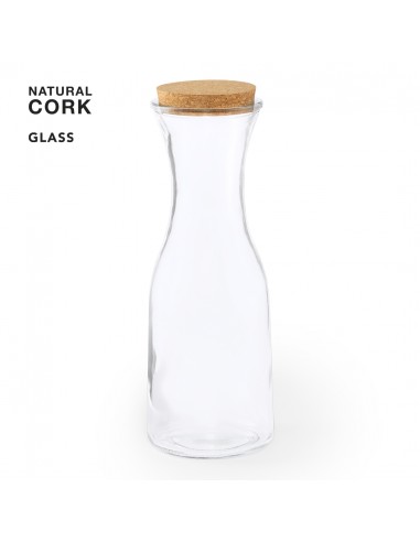 Botellas de cristal con tapón de corcho natural...