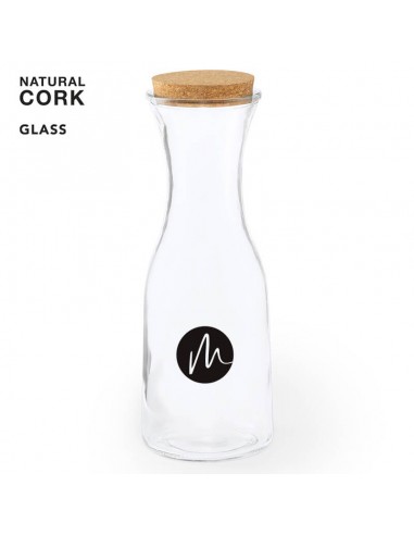 Botellas de cristal con tapón de corcho natural...