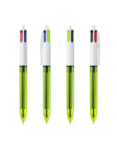 Bolígrafos Bic 4 colores fluo