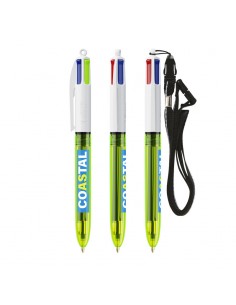 Bic Bolígrafos originales de 4 colores, bolígrafos multicolores todo en  uno, bolígrafos retráctiles, verde, azul, rojo, negro, 12 bolígrafos por