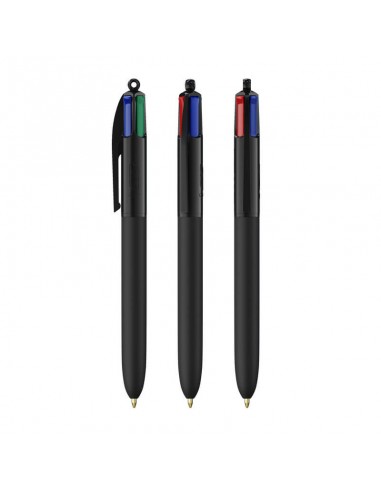 Bolígrafos Bic 4 colores soft con lanyard