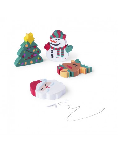 Sets de gomas de borrar con diseños navideños
