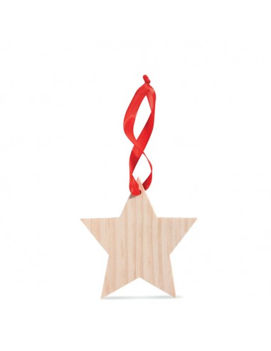 Adornos navideños en forma de estrella de madera