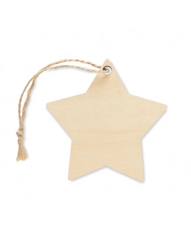 Adornos de Navidad de madera con forma de estrella
