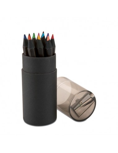 Sets de lápices de colores con estuche en negro