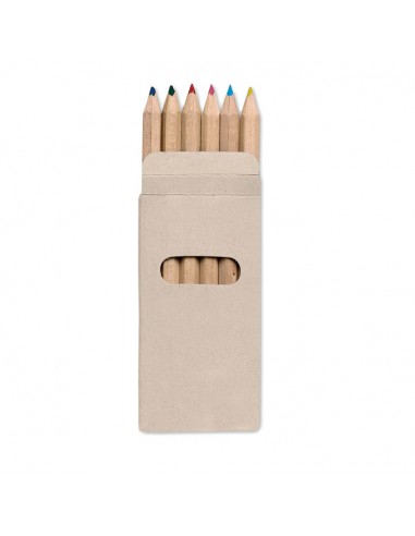 Cajas de cartón con 6 lápices de colores