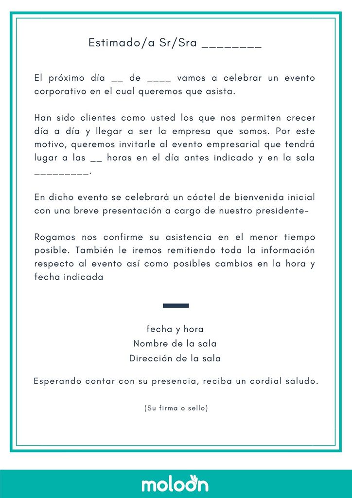 Carta-de-invitación para evento
