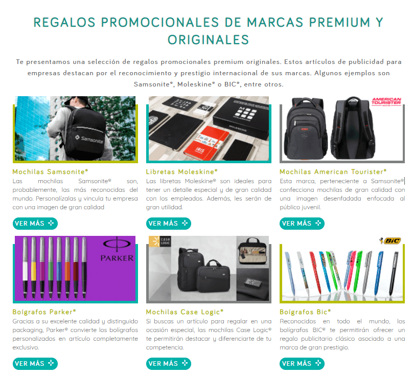 Marcas premium de productos personalizados