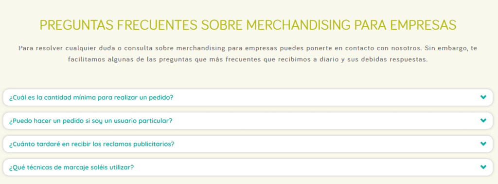 Preguntas frecuentes sobre merchandising para empresas
